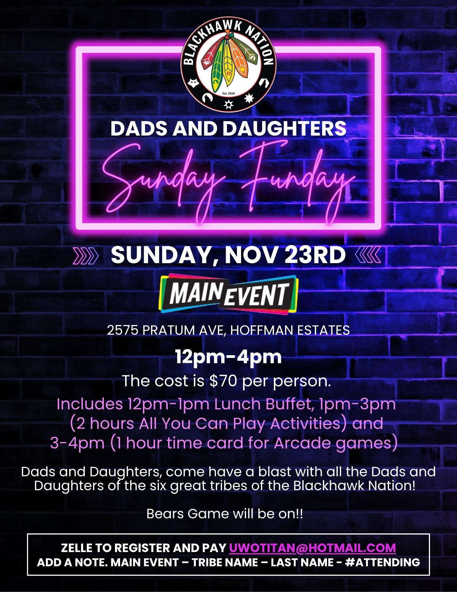 Main Event Game Night Flyer